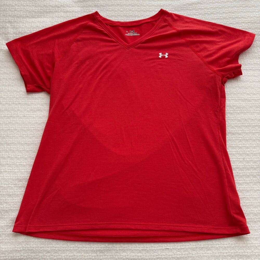 L Under Armour Orange Short-Sleeve T-Shirt